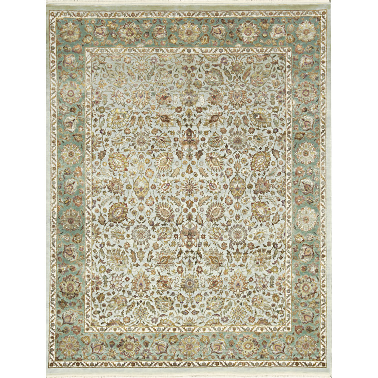 Bokara Rug Co., Inc. HandKnotted HighQuality Light Green Area Rug